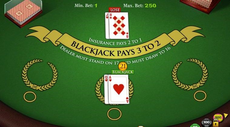 The perfect blackjack hand on online blackjack.
